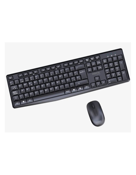 Approx APPMX420B teclado Ratón incluido Hogar   Oficina RF inalámbrico QWERTY Español Negro