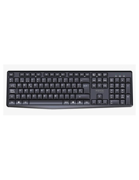 Approx APPMX420B teclado Ratón incluido Hogar   Oficina RF inalámbrico QWERTY Español Negro