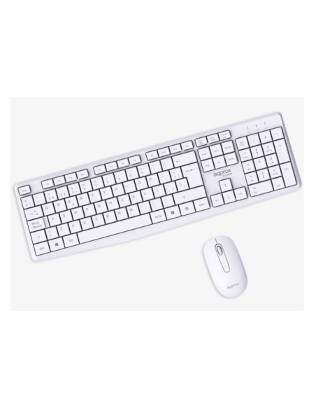 Approx APPMX420W teclado Ratón incluido Hogar   Oficina RF inalámbrico QWERTY Español Blanco