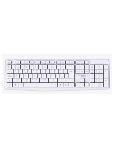 Approx APPMX420W teclado Ratón incluido Hogar   Oficina RF inalámbrico QWERTY Español Blanco