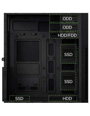 CoolBox CAJA ATX A780 USB-C 3.2 GEN1 FTE. POWERLINE3 650W 85+ EFICIENCIA