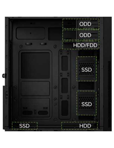 CoolBox CAJA ATX A780 USB-C 3.2 GEN1 FTE. POWERLINE3 650W 85+ EFICIENCIA