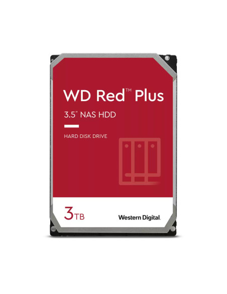 Western Digital Red Plus WD30EFPX disco duro interno 3 TB 5400 RPM 256 MB 3.5" Serial ATA III