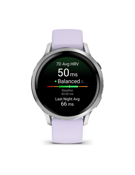 Garmin Venu 4 3,05 cm (1.2") AMOLED 41 mm Digital 390 x 390 Pixeles Pantalla táctil Plata Wifi GPS (satélite)