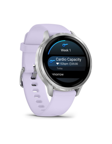 Garmin Venu 4 3,05 cm (1.2") AMOLED 41 mm Digital 390 x 390 Pixeles Pantalla táctil Plata Wifi GPS (satélite)