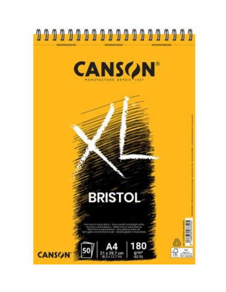 Canson XL Bristol Bloc de hojas de papel para bellas artes 50 hojas