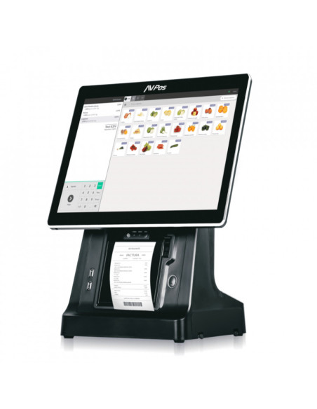 AVPos AVP-K6000B-I5-8128 Terminal Punto Venta (TPV) 38,1 cm (15") 1024 x 768 Pixeles Pantalla táctil