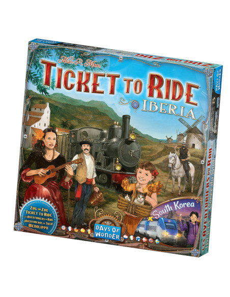 Asmodee DW720138 juego de tablero ¡Aventureros al Tren! Iberia y Corea del Sur Juego de mesa Estrategia