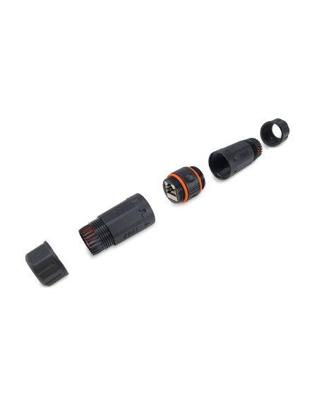 Equip 221162 cambiador de género para cable RJ-45 Negro, Naranja