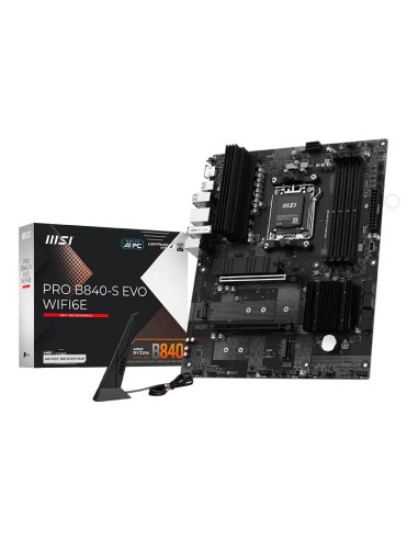 MSI Pro B840-S EVO WIFI6E AMD B840 Zócalo AM5 ATX