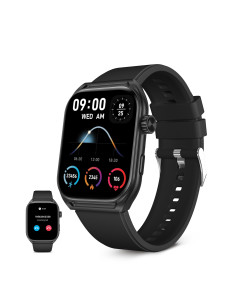 Ksix Smartwatch Urban Move, Pantalla AMOLED 2.06", Autonomía 5 días, Modo deporte y salud, Manos libres, IP67, Negro