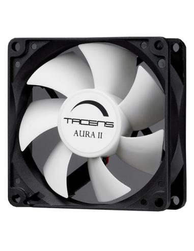 Tacens 3AURAII8, Ventilador Ordenador 8 cm, Ultrasilencioso, Antipolvo, Negro