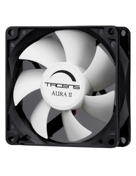 Tacens 3AURAII8, Ventilador Ordenador 8 cm, Ultrasilencioso, Antipolvo, Negro