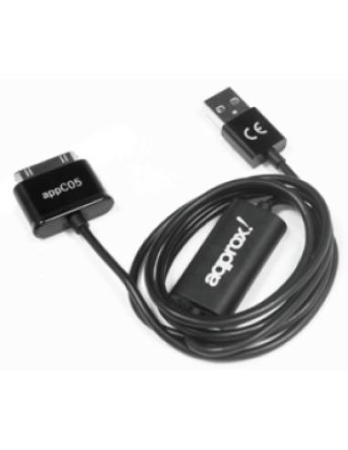 Approx appC05 cable de teléfono móvil Negro 1 m USB A Samsung 30-pin