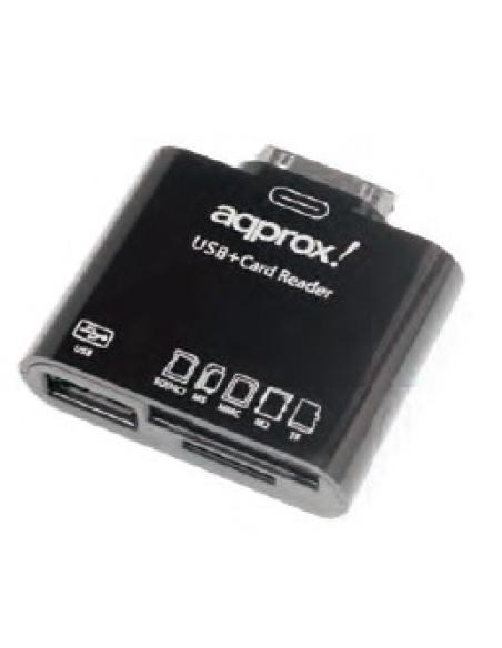 Approx appCRS lector de tarjeta Samsung 30-pin Negro