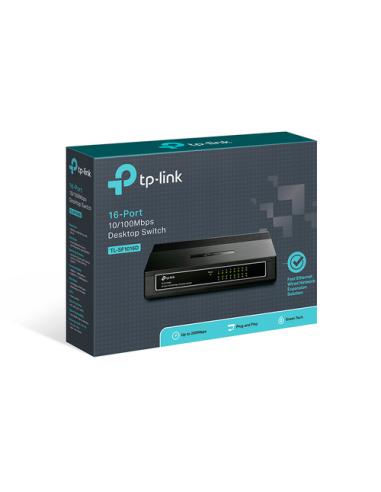 TP-Link TL-SF1016D No administrado Fast Ethernet (10/100) Negro