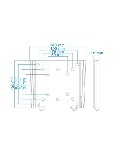 TooQ SOPORTE ULTRA DELGADO PARA MONITOR / TV LCD, PLASMA DE 10-23, NEGRO
