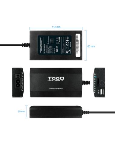 TooQ CARGADOR UNIVERSAL PORTATIL TQLC-100BS01M 100W 3 EN 1 USB