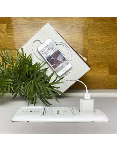 Nanocable MINI CARGADOR USB PARA IPOD IPHONE,5V-1A, BLANCO