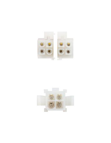 Nanocable CABLE ALIM. 4PIN/H-4+4PIN/M 15CM