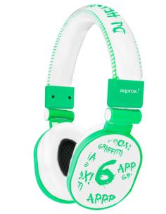 Approx APPDJGLG auricular y casco Auriculares Alámbrico Música Verde, Blanco 2