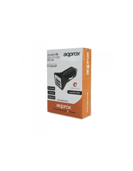Approx APPUSBCAR31B cargador de dispositivo móvil GPS, Auriculares, Teléfono móvil, Smartphone, Reloj inteligente, Tableta, Telé