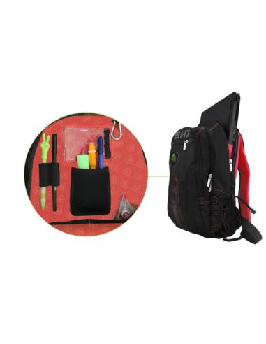 KeepOut BK7R mochila Negro, Rojo Nylon