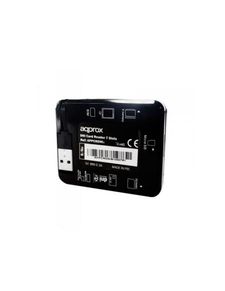 Approx appCRDNIB lector de tarjeta USB 2.0 Negro, Púrpura