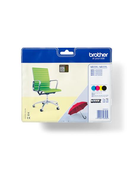 Brother LC-229XLVALBP cartucho de tinta 4 pieza(s) Original Negro, Cian, Magenta, Amarillo