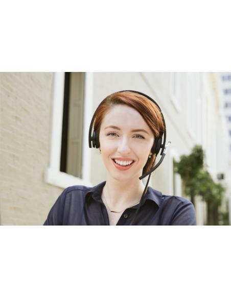 Logitech 981-000519 auricular y casco Auriculares Alámbrico Diadema Oficina/Centro de llamadas USB tipo A Negro, Plata