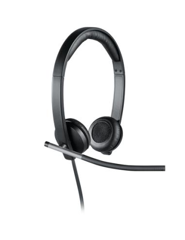 Logitech 981-000519 auricular y casco Auriculares Alámbrico Diadema Oficina/Centro de llamadas USB tipo A Negro, Plata