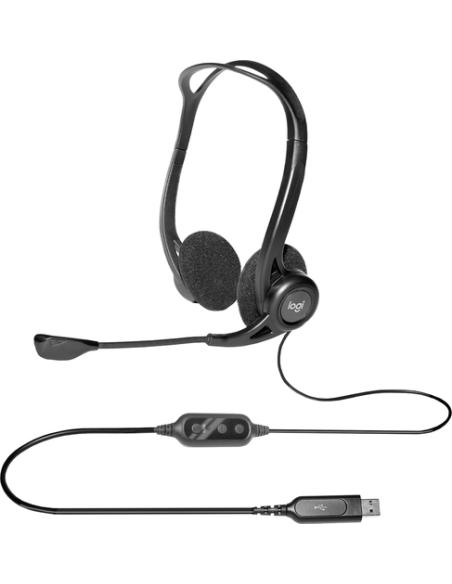 Logitech 981-000100 auricular y casco Auriculares Alámbrico Diadema Llamadas/Música USB tipo A Negro