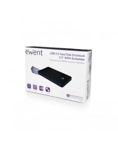 Ewent EW7030 caja para disco duro externo Caja de disco duro (HDD) Negro 2.5"