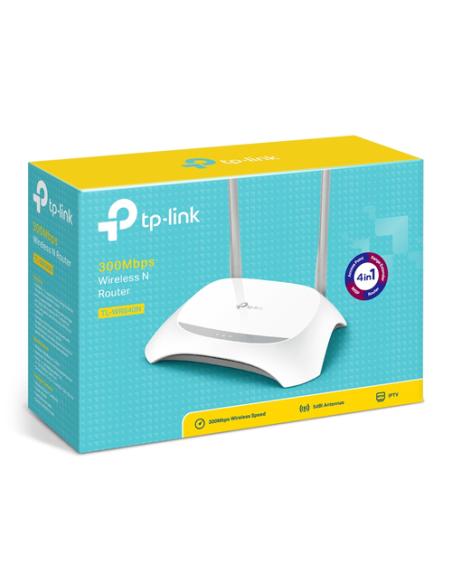 TP-Link TL-WR840N router inalámbrico Ethernet rápido Banda única (2,4 GHz) Gris, Blanco