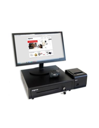 Approx appLS01 Lector de códigos de barras portátil 1D Laser Negro