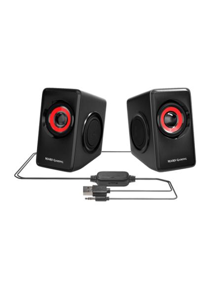 Mars Gaming MS1, altavoces 10W, subwoofer, Jack 3.5mm, Pc/Mac/smartphone/tablet