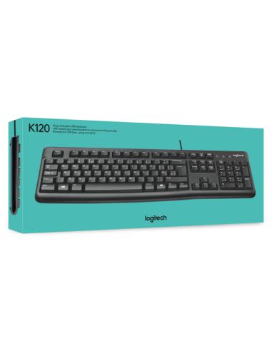 Logitech Keyboard K120 for Business teclado Oficina USB QWERTY Internacional de EE.UU. Negro