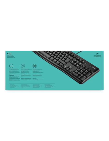 Logitech Keyboard K120 for Business teclado Oficina USB QWERTY Internacional de EE.UU. Negro