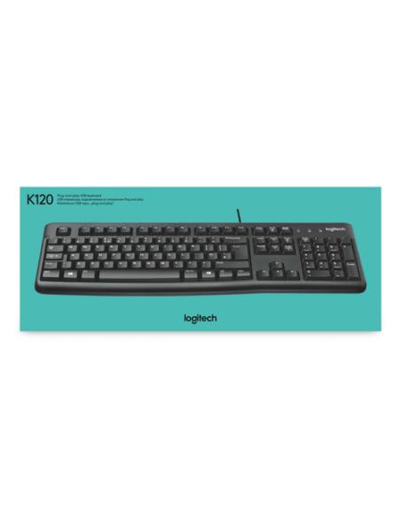 Logitech Keyboard K120 for Business teclado Oficina USB QWERTY Internacional de EE.UU. Negro