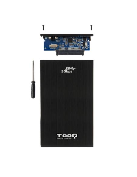 TooQ TQE-2522B caja para disco duro externo Caja de disco duro (HDD) Negro 2.5"