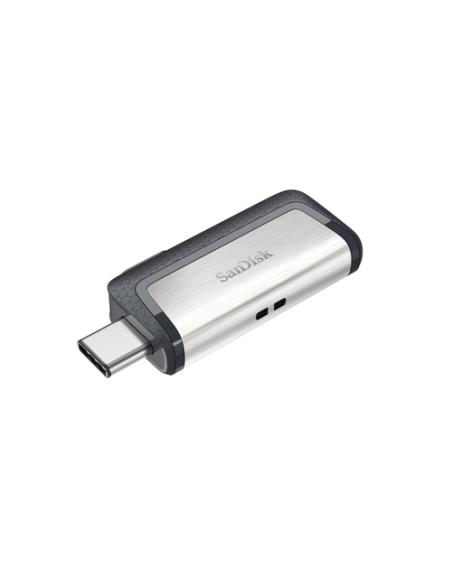 SanDisk Ultra Dual Drive USB Type-C unidad flash USB 64 GB USB Type-A / USB Type-C 3.2 Gen 1 (3.1 Gen 1) Negro, Plata
