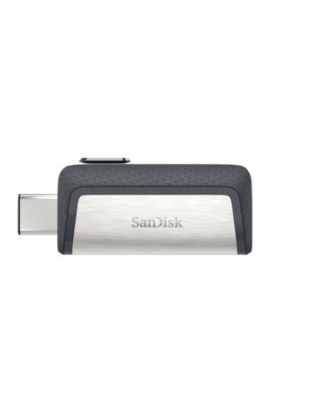 SanDisk Ultra Dual Drive USB Type-C unidad flash USB 64 GB USB Type-A / USB Type-C 3.2 Gen 1 (3.1 Gen 1) Negro, Plata
