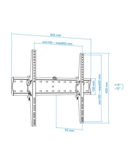 TooQ LP4270T-B soporte para TV 177,8 cm (70") Negro