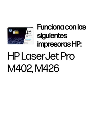 HP Cartucho de tóner original LaserJet 26X de alta capacidad negro