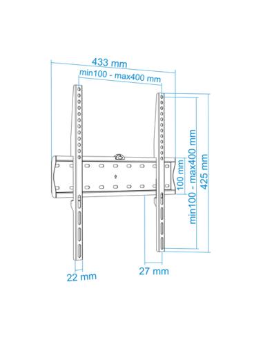 TooQ LP4155F-B soporte para TV 139,7 cm (55") Negro