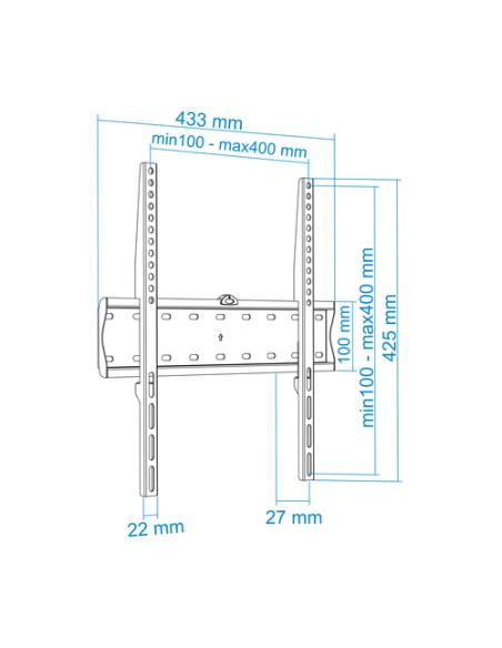 TooQ LP4155F-B soporte para TV 139,7 cm (55") Negro
