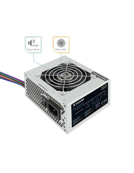 TooQ Fonte Ecopower II unidad de fuente de alimentación 500 W 20+4 pin ATX SFX Plata