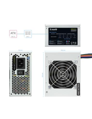 TooQ Fonte Ecopower II unidad de fuente de alimentación 500 W 20+4 pin ATX SFX Plata