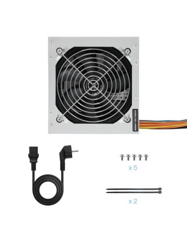 TooQ TQEP-500SSE unidad de fuente de alimentación 500 W 24-pin ATX ATX Plata