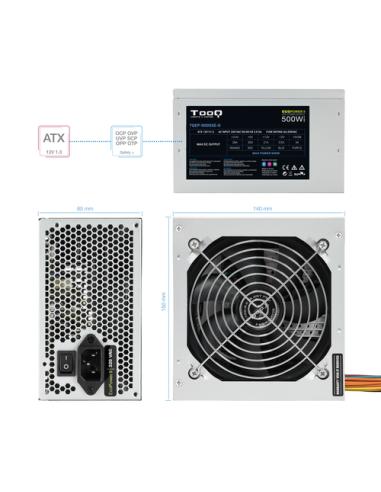 TooQ Fonte Ecopower II unidad de fuente de alimentación 500 W 20+4 pin ATX ATX Plata